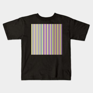 Purple and yellow stripe pattern Kids T-Shirt